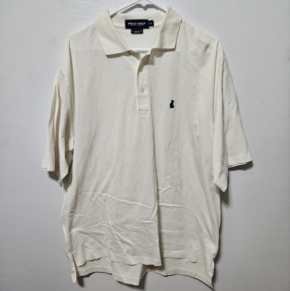 Polo Ralph Lauren Classic fit Men's Short Sleeve Polo Shirt Off White XL Pelican
